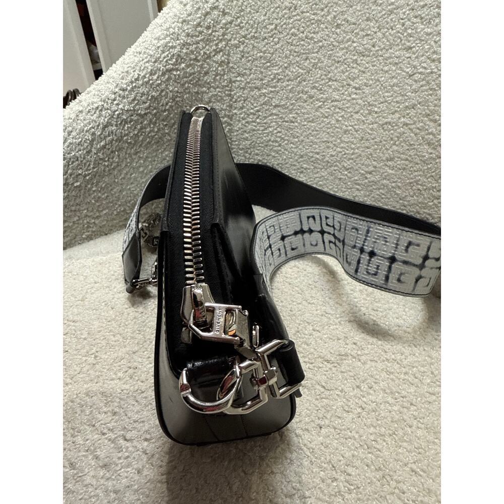 Givenchy Mini Antigona Crossbody Bag Black Leather Silver Hardware Strap - Picture 5 of 8